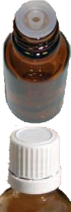 Flacon compte gouttes 10ml en verre brun avec capsule inviolable compte goutte
